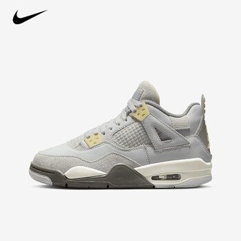耐克nikeairjordan4aj4灰兔子灰色减震运动篮球鞋女dv2262021dv