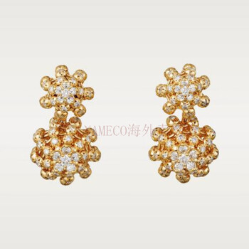 卡地亚cartier23年春夏女士耳环cactusdecartier耳环18k黄金黄金均码