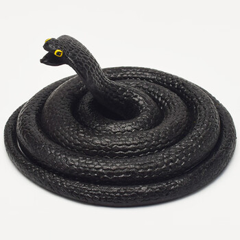 玩具 80cm软胶假蛇 整蛊吓人眼镜蛇 剧组道具田蛇 80cm全黑眼镜蛇
