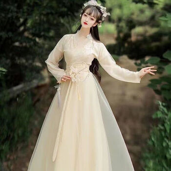 锦结思古典舞演出服女春季汉服古装改良飘逸超仙中国风襦裙学生舞蹈装