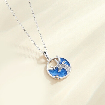 chalavrodw项链2023有你情侣项链星空吊坠锆石锁骨链圣b女款星光鹿