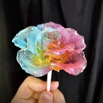 隽颜堂玫瑰花棒棒糖手工创意花束生日礼物品伴手礼糖果零食高颜值送