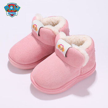 汪汪队立大功儿童雪地靴女孩男童宝宝冬季加绒童鞋棉鞋保暖新款防滑大