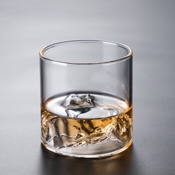 简单季节玻璃观山杯威士忌杯家用高颜值水杯创意观山杯7070