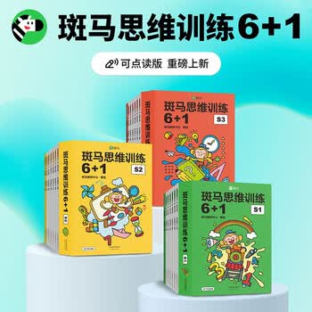 斑马思维训练6+1（全阶段共3册）儿童数学逻辑思维启蒙进阶提升 可点读 幼儿园适用  