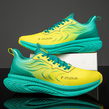 李宁寜寕跑步鞋男运动休闲情侣跑鞋女新款爆米花鞋底轻便飞织透f7019