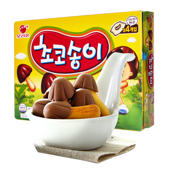 韩国直邮 好丽友 （ORION） 蘑古力 休闲零食 巧克力饼干 144g（36g*4包）