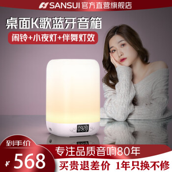 山水（SANSUI）Z2立体声家庭K歌蓝牙音响家用客厅桌面环绕声电视电脑书架音箱低音炮家庭ktv音响套装卡拉ok一体机 Z2发光蓝牙K歌音响60W+双U段话筒