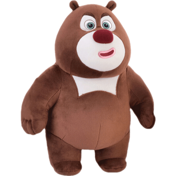 熊二毛绒玩具套装光头强洞洞幺公仔玩偶雪熊团子男女孩礼物 熊大23cm