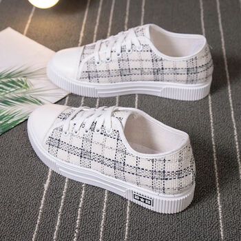 随澜春秋新款帆布鞋女透气时尚运动休闲鞋韩版百搭平底学生鞋女士单鞋