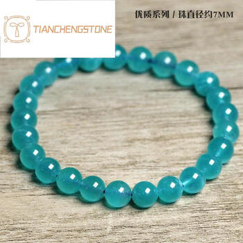 天成石都 tianchengstone珂拉咪 冰种天河石手链男女款 单圈水晶手串