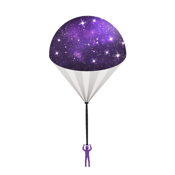 南旗手抛降落伞儿童小玩具男女孩户外运动空投幼儿园子互动游戏星空