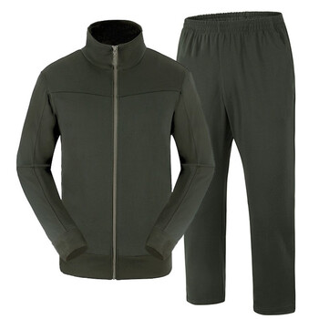 长袖体能服男作训21式圆领消防橄榄绿春秋季训练服运动套装新款体能服