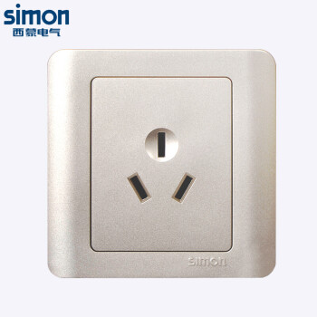 西蒙(SIMON) 开关插座面板 C3系列 16A三孔空调浴霸插座 86型面板 香槟金色 C31681-56 电工电料