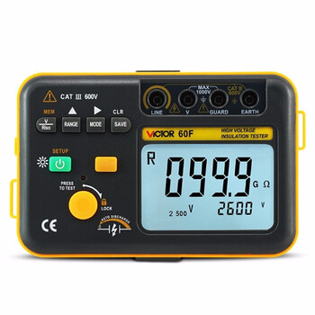 测试仪500/1000/2500v数字摇表vc60b /60d /60e vc60f(高压摇表2500v)
