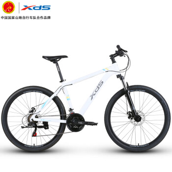 喜德盛（xds）山地自行车黑客350机械碟刹禧玛诺21速 入门休闲单车 白灰17