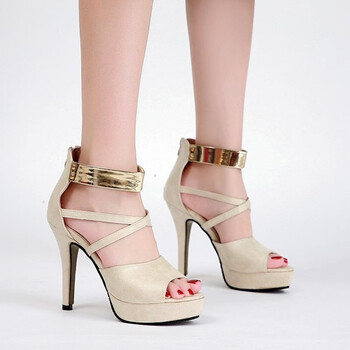 意尔康潮牌防水台鱼嘴罗马凉鞋女2024夏新款丝绸布礼服超高跟鞋时尚