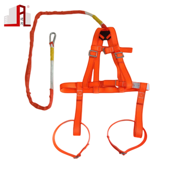 高空安全带攀岩防坠落带高强涤纶电工消防保险带户外工地建筑连接绳桔色全身安全带
