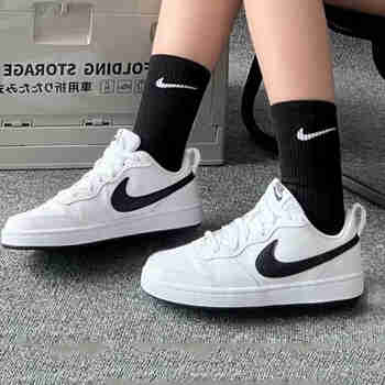 耐克（NIKE）女鞋2024夏新款COURT BOROUGH运动时尚大童鞋低帮休闲板鞋DV5456 DV5456-103 35.5