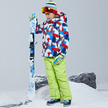 滑雪服套裝兒童滑雪單板韓國女童男童防雪服雙板雪服雪地服 淺藍37款