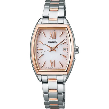 精工seiko手表女款太阳能电波表银粉红金色swfhnotspecifiedswfh126