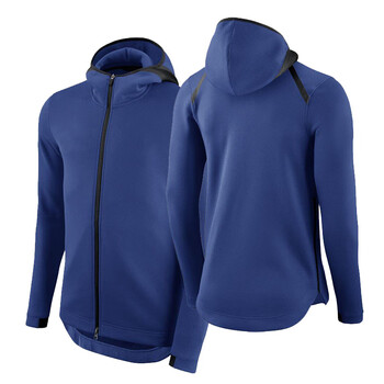 连帽衫球队库里杜兰特出场服汤普森班服潮队外套创意精致 勇士蓝色款