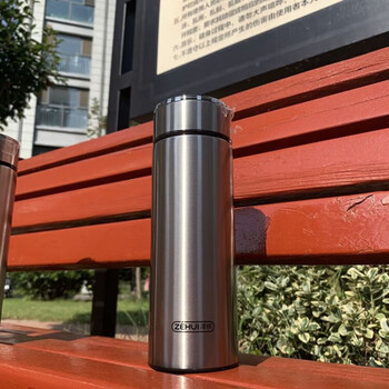 耐吉佳佳琪保温杯大容量车载大容量男士新款子保暖大号不锈钢本色1l