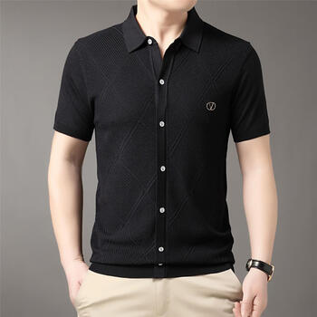 七匹狼septwolves男士短袖t恤男2024年夏季新款男士冰蚕丝t恤大码男士