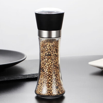 【京东上新】2019新款手动现磨黑胡椒玻璃研磨器陶瓷芯家用胡椒粉花椒