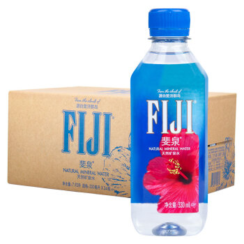 斐济FIJI天然矿泉水  斐济群岛原装进口天然水饮用水 330mL 24瓶 1箱中文版