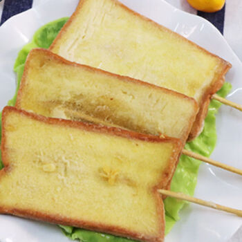 烧烤面包片串三明治20串冷冻油炸裹粉脆皮面包片小串馒头面饼串700g