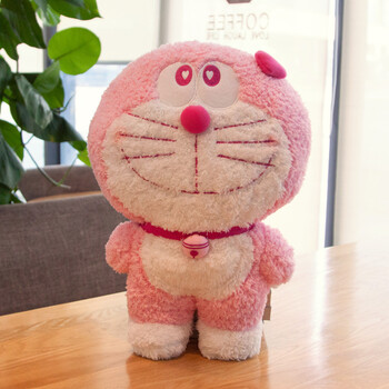 日本卡通哆啦a梦公仔机器猫毛绒玩具叮当猫蓝胖子抱枕玩偶礼物女 粉色