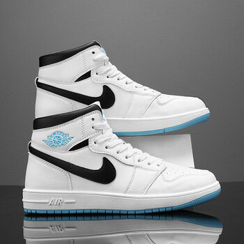 aj男鞋aj1空军一号高帮鞋子男潮鞋运动篮球冬季 北卡蓝(新款) 42