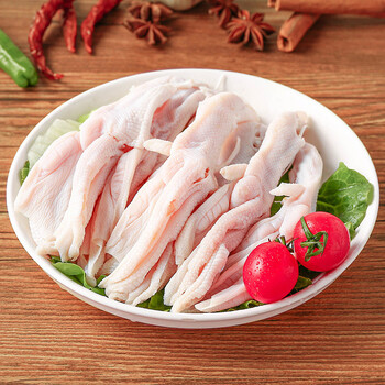 无骨鸭掌生冷冻鸭脚筋去骨鸭爪脱骨生鲜火锅酒店卤味去骨生鸭掌500g