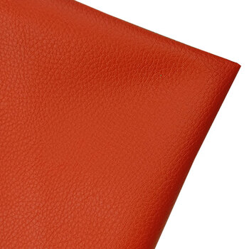 6米加宽荔枝纹面料床头软包人造革pu皮料面料手工diy等 14号大红色