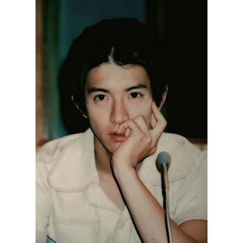 木村拓哉怀旧海报男神帅哥装饰画相框寝室酒吧墙壁挂画 米白色 03号