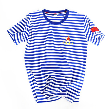 海军体能作训服海军16辽宁舰海魂衫短袖t恤男士 蓝白条纹大码纯棉半袖