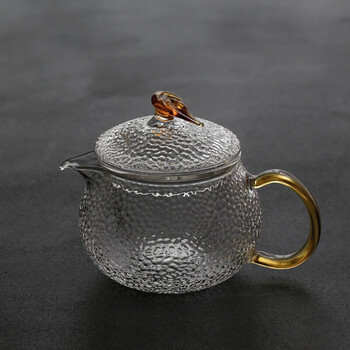 耐高温锤目纹玻璃泡茶壶小号飘逸壶日式家用过滤网煮茶器茶具套装