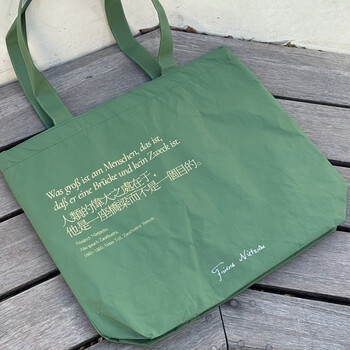 尼采人物名言杜邦纸袋时尚背包便携收纳手提购物上班通勤大容量单肩包文艺女性中央编译文创