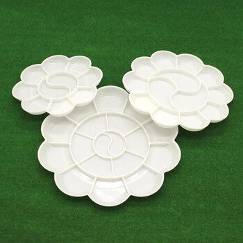 千水星调色盘学生绘画丙烯水彩颜料梅花调色盒10格13格18格塑料颜色盒