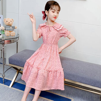 15女大童连衣裙夏季薄款长裙14少女生夏装新款网红童装雪纺裙洋气13