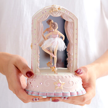 情人节芭蕾旋转音乐盒跳舞女孩八音盒创意生日礼物送女友情侣闺蜜 928