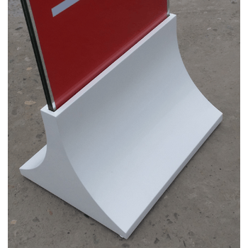 商场酒店售楼水牌立式钢化玻璃广告牌立牌展架导向指展示牌 800宽弧形