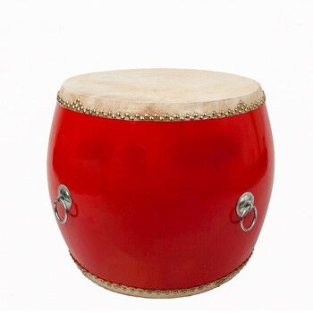 2米高战鼓 红鼓 头层水牛皮大鼓 威风鼓民族打击乐器 16寸红鼓 鼓棒