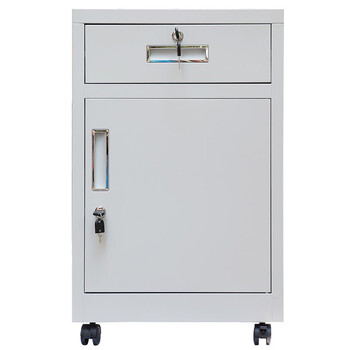 柜带门带轮子活动小柜子多功能保密带锁文件柜铁皮柜收纳工具柜免安装