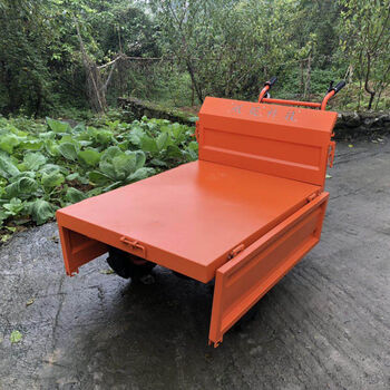 汽油三开门斗车方斗柴油翻斗车工地小推车拉粪车手推车燃油斗车 汽油