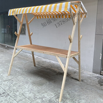 摊位架可折叠摊位促销架顶棚货架景区实木摆摊架子移动小吃车摆摊架