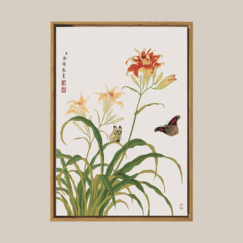 迪川现代风格花鸟装饰画新中式简约客厅沙发背景墙画玄关餐厅挂画 bu