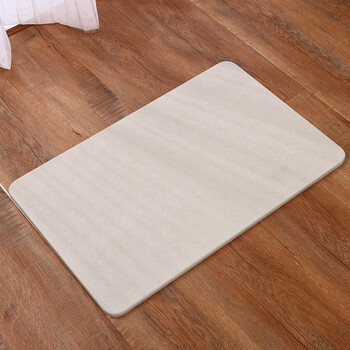 福盛天然硅藻泥脚垫浴室吸水硅藻土防滑地垫速干卫生间家用大号 白色