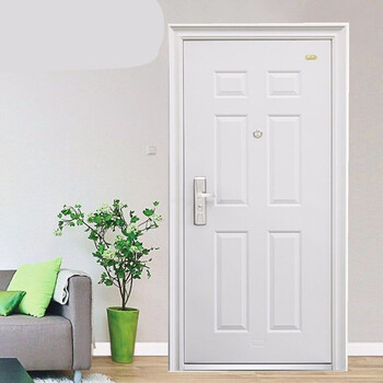 白色防盗门安全门家用进户入户门钢质工程门标准出租房门单车库门 205